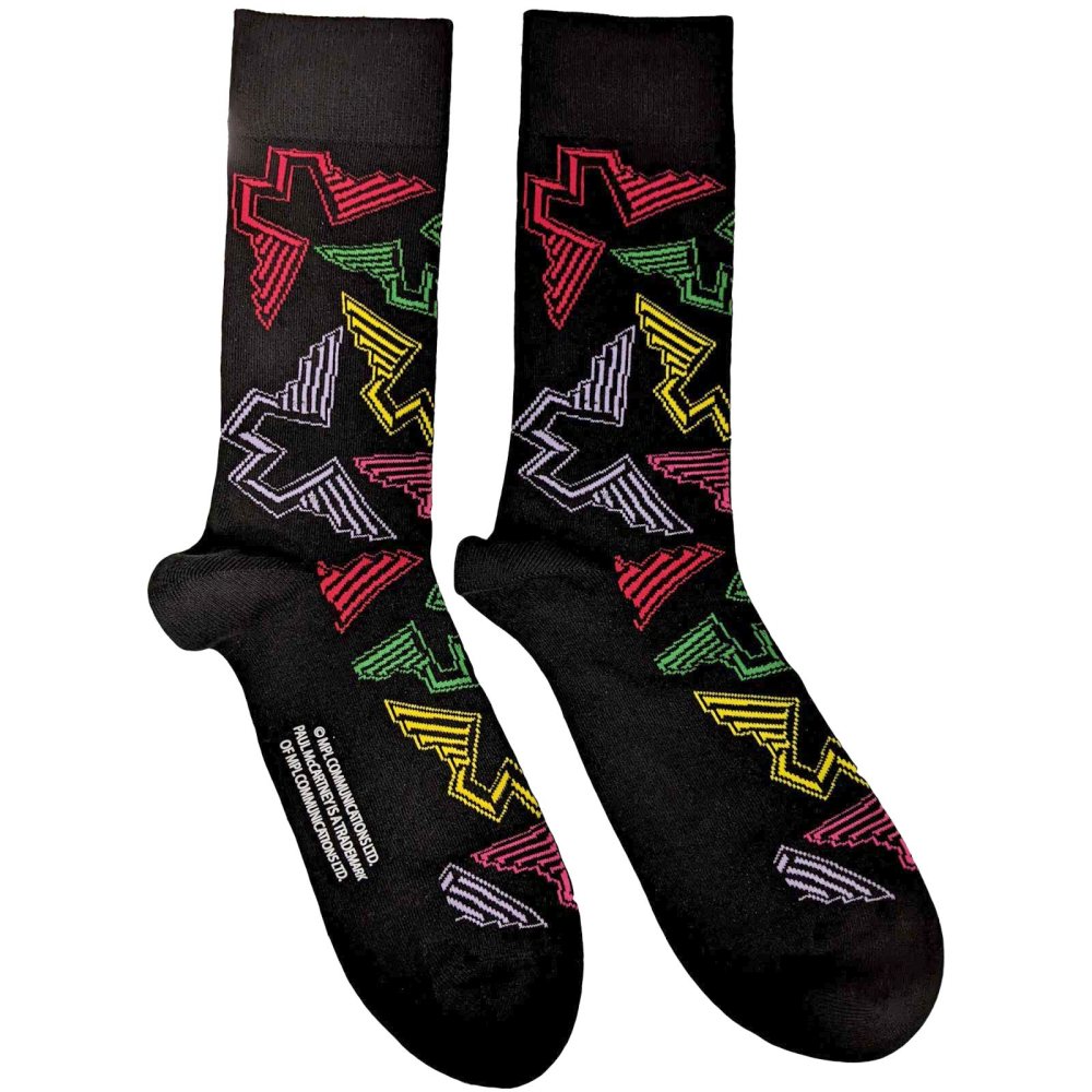 Paul McCartney - Wings Logos Sokken - EU 40-45 - Zwart
